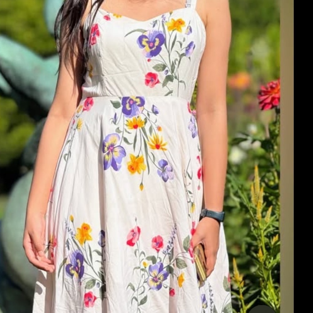 Old Navy White Floral High Low Dress